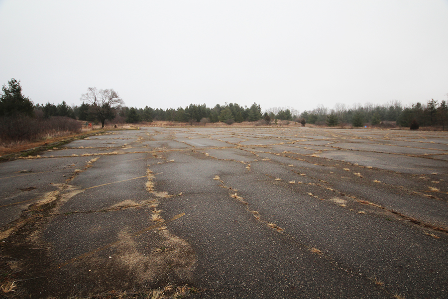 abandoned parking area